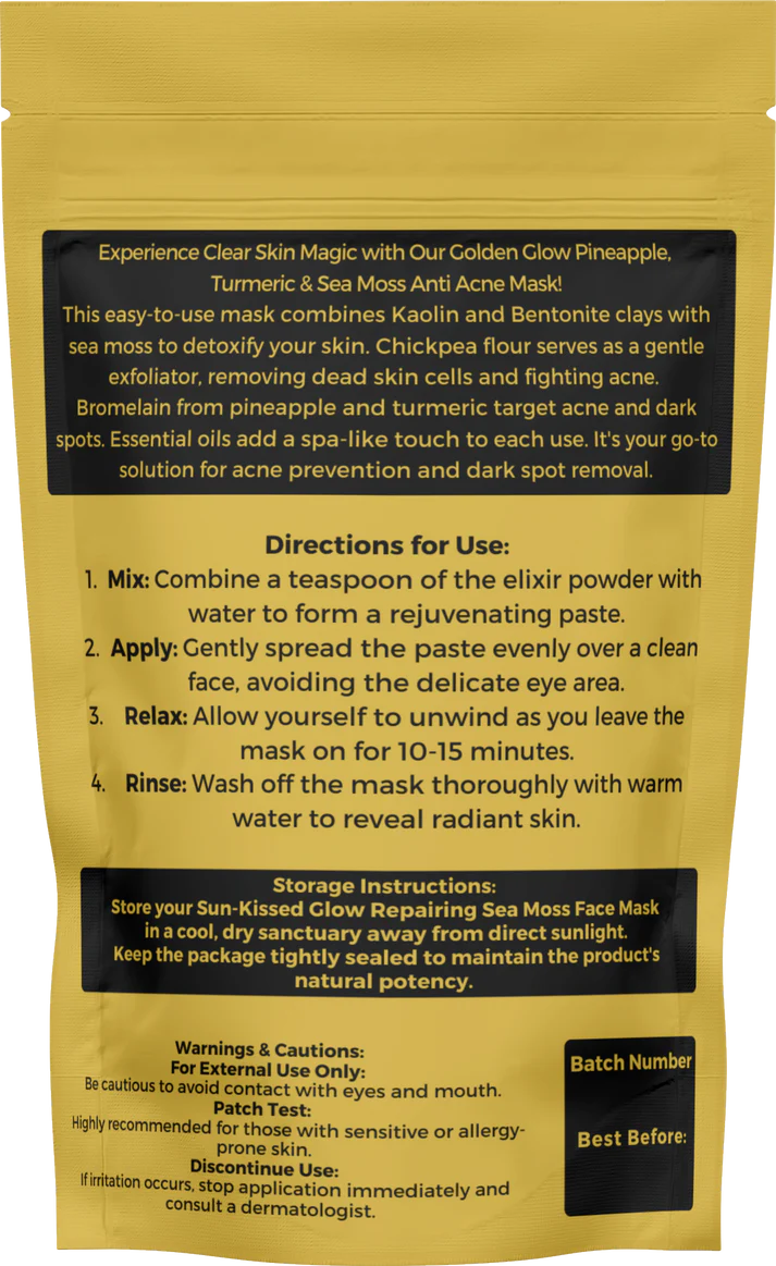 Golden Glow Anti-Acne Sea Moss Mask