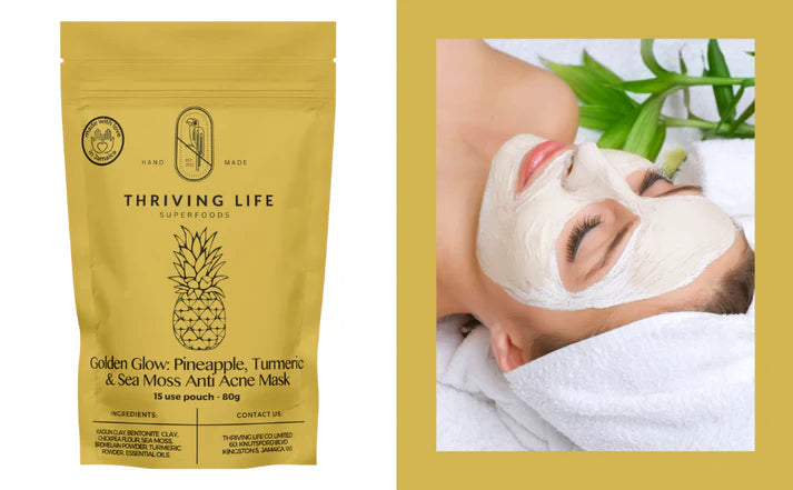 Golden Glow Anti-Acne Sea Moss Mask