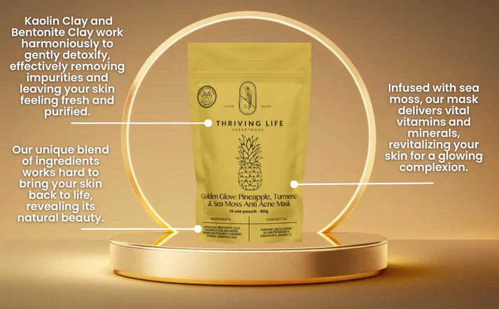 Golden Glow Anti-Acne Sea Moss Mask