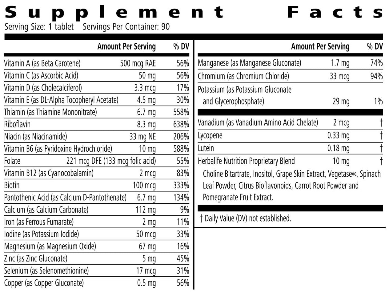 Herbalife Formula 2 Multivitamin Complex- 90 tabs